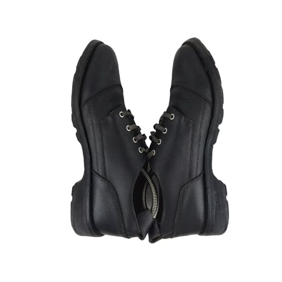 Medium Mens Dark Brown Round Toe Lace Up Derby‎ Dress Shoes Size US 10.5 - Picture 6 of 11